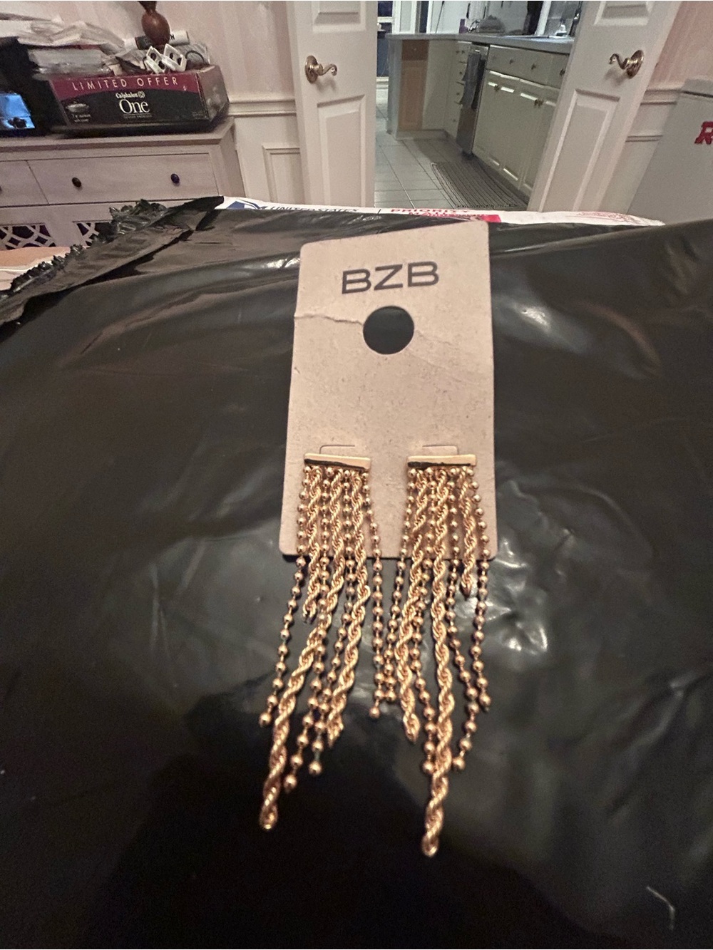 Gold Multi-Chain Fringe Drop Earrings
